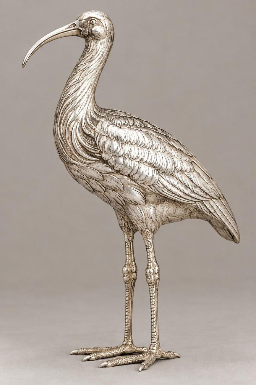 Ibis en argent