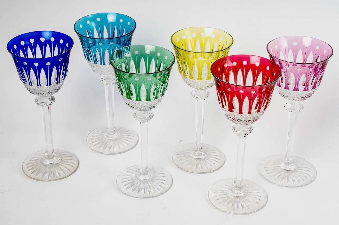 Verres en cristal de couleur