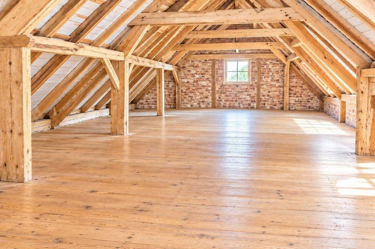 Attic emptied and cleaned after the clearance